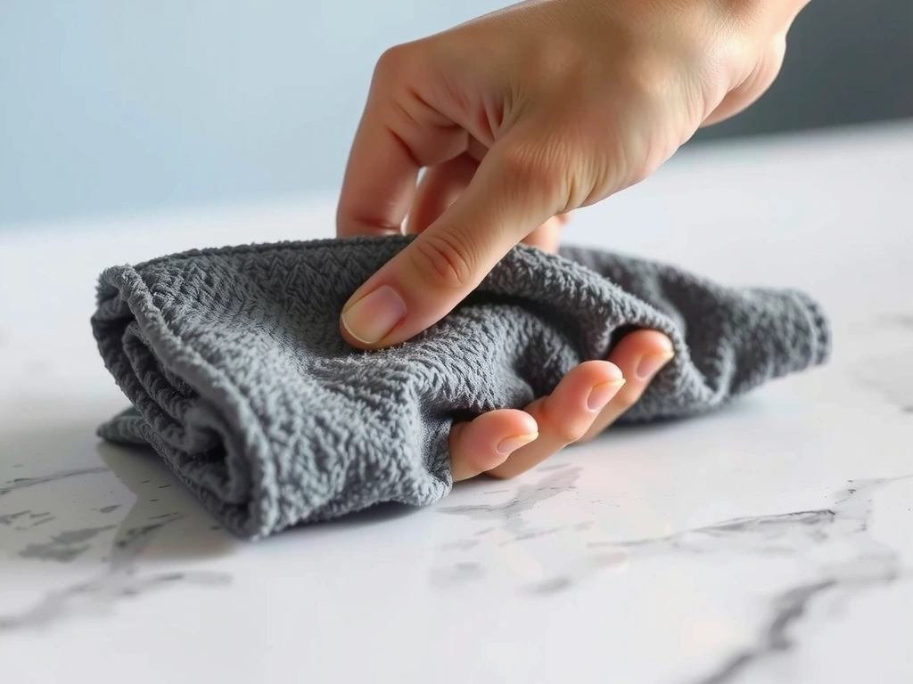 Detalle de microfibra sobre cuarzo